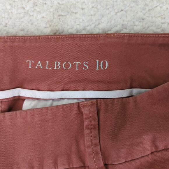 Talbots‎ The Daily Ankle Cropped Pants Women's Size 10 Slim Leg Dark Rose - Picture 8 of 9